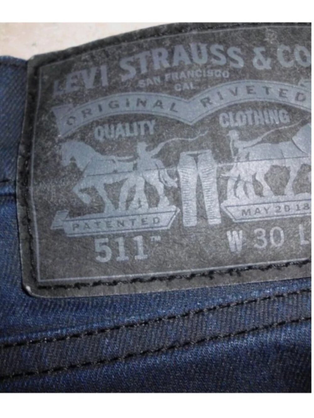 Levi’s 511 Men’s Slim Skinny Jeans 30 Dark Blue Stretch Quiet Luxury Minimalist - Picture 5 of 7
